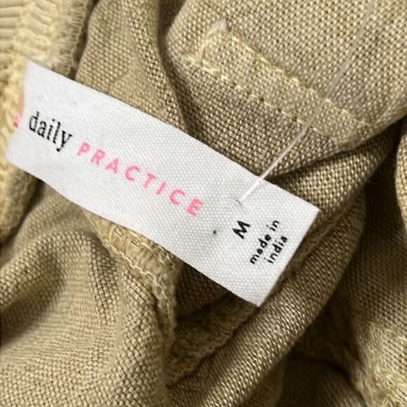 DAILY PRACTICE BY ANTHROPOLOGIE LINEN BLEND DRAWSTRING PANTS SIZE M - Picture 3 of 7
